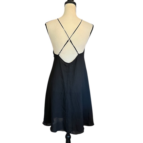 Vintage Betsey Johnson New York Silk Sheer Mesh Goth Babydoll Dress - Picture 7 of 9